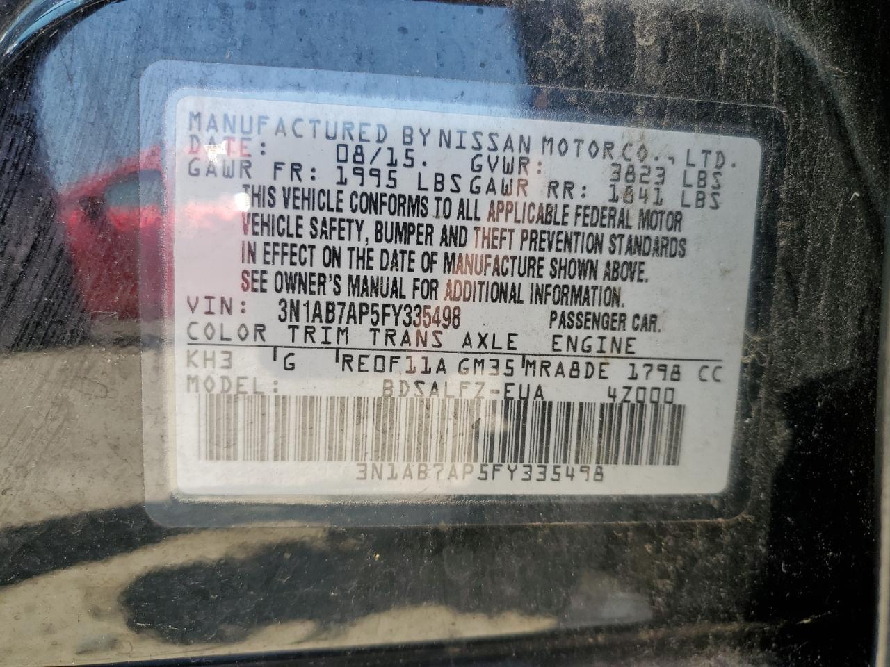 2015 NISSAN SENTRA