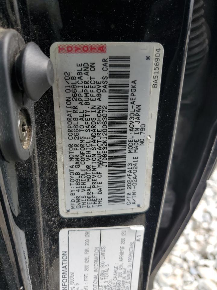 2002 TOYOTA CAMRY
