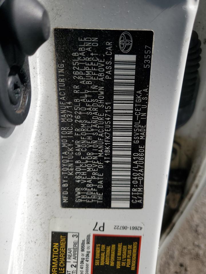 2014 TOYOTA CAMRY