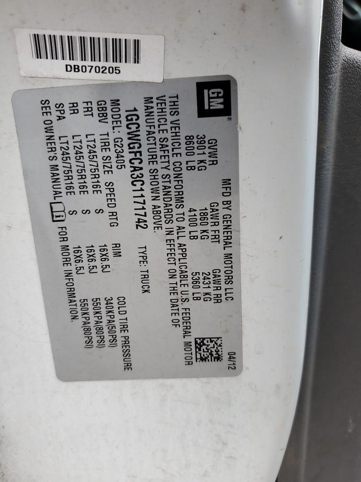 2012 CHEVROLET EXPRESS 2500