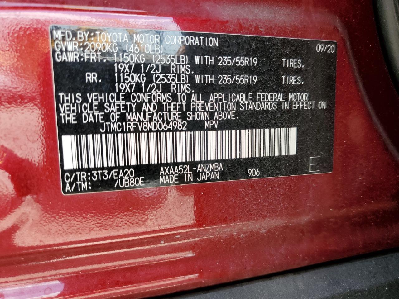 2021 TOYOTA RAV4