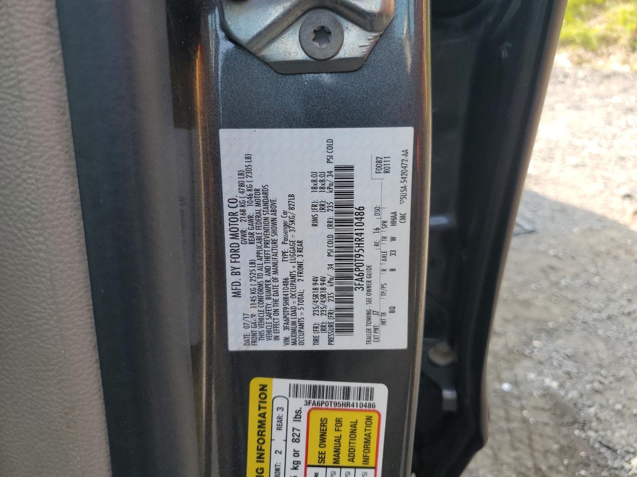 2017 FORD FUSION