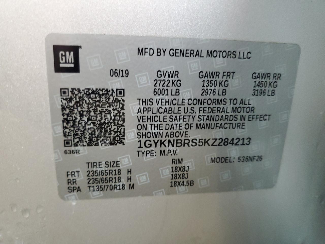 2019 CADILLAC XT5