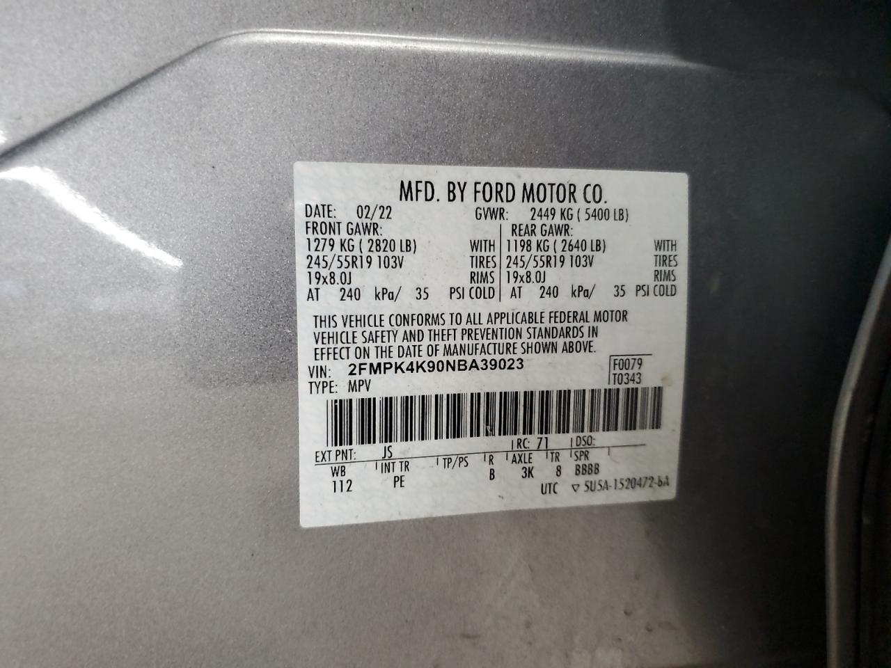 2022 FORD EDGE