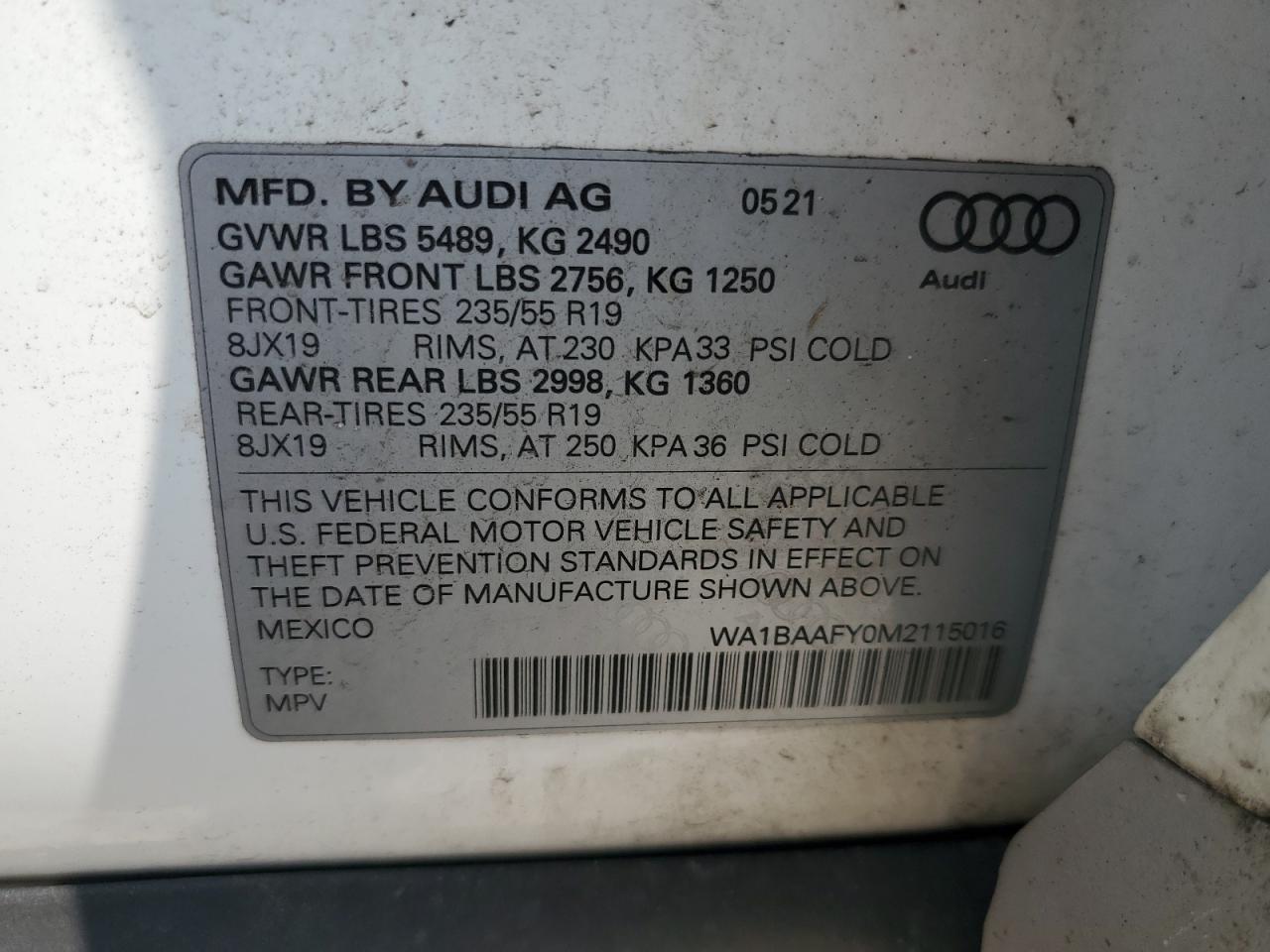 2021 AUDI Q5