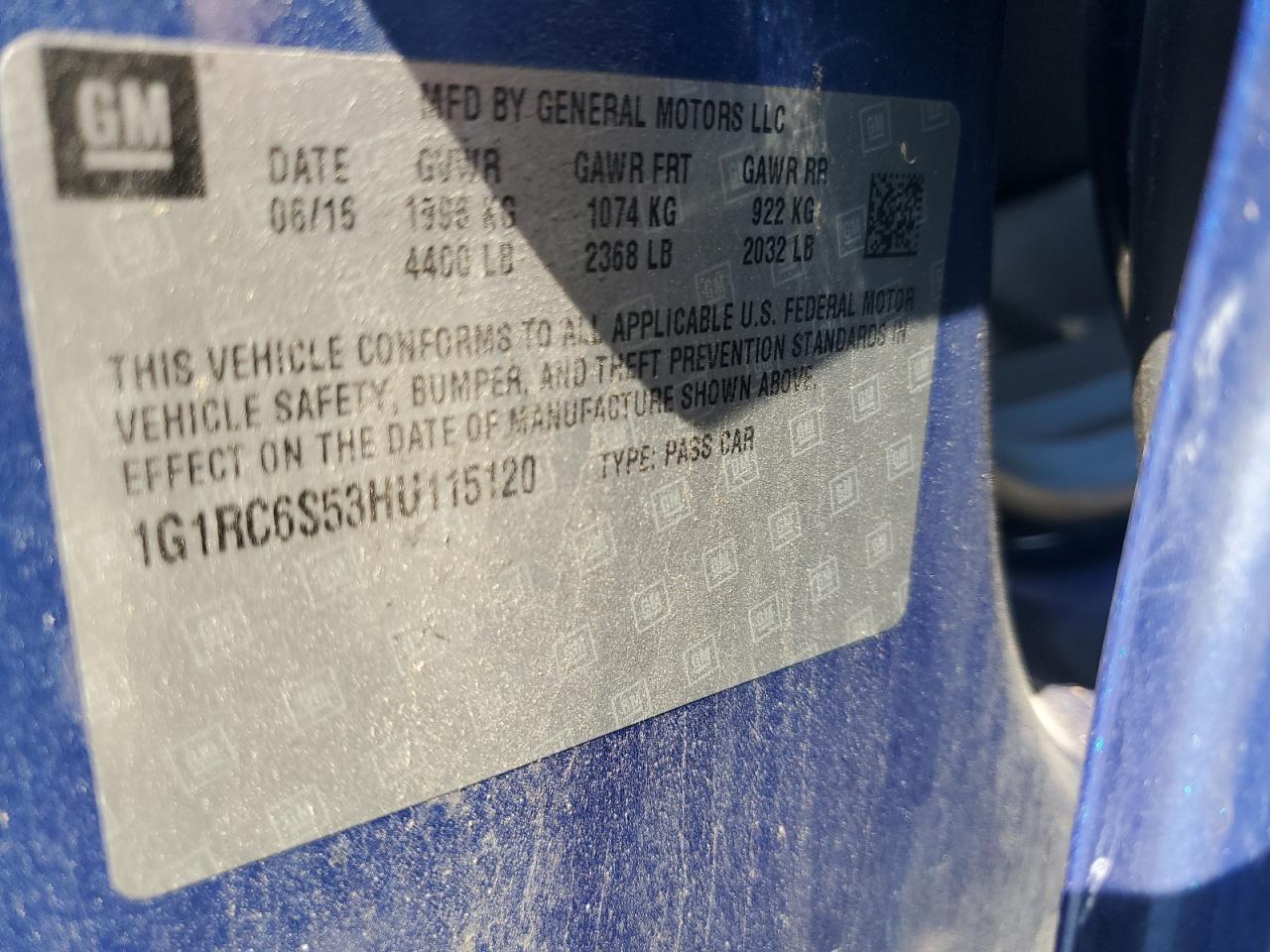 2017 CHEVROLET VOLT