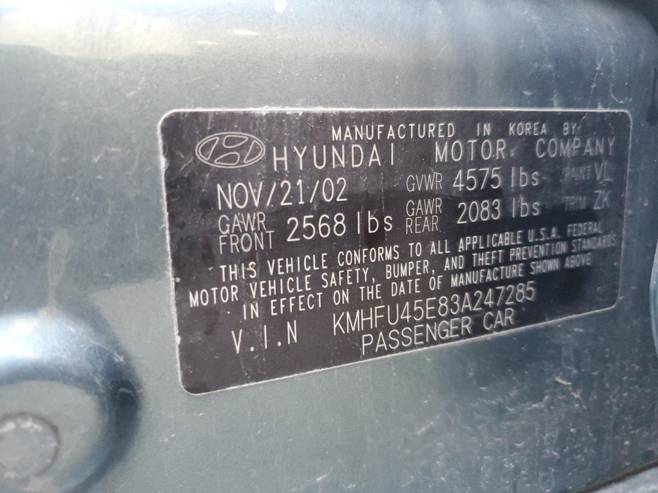 2003 HYUNDAI Xg