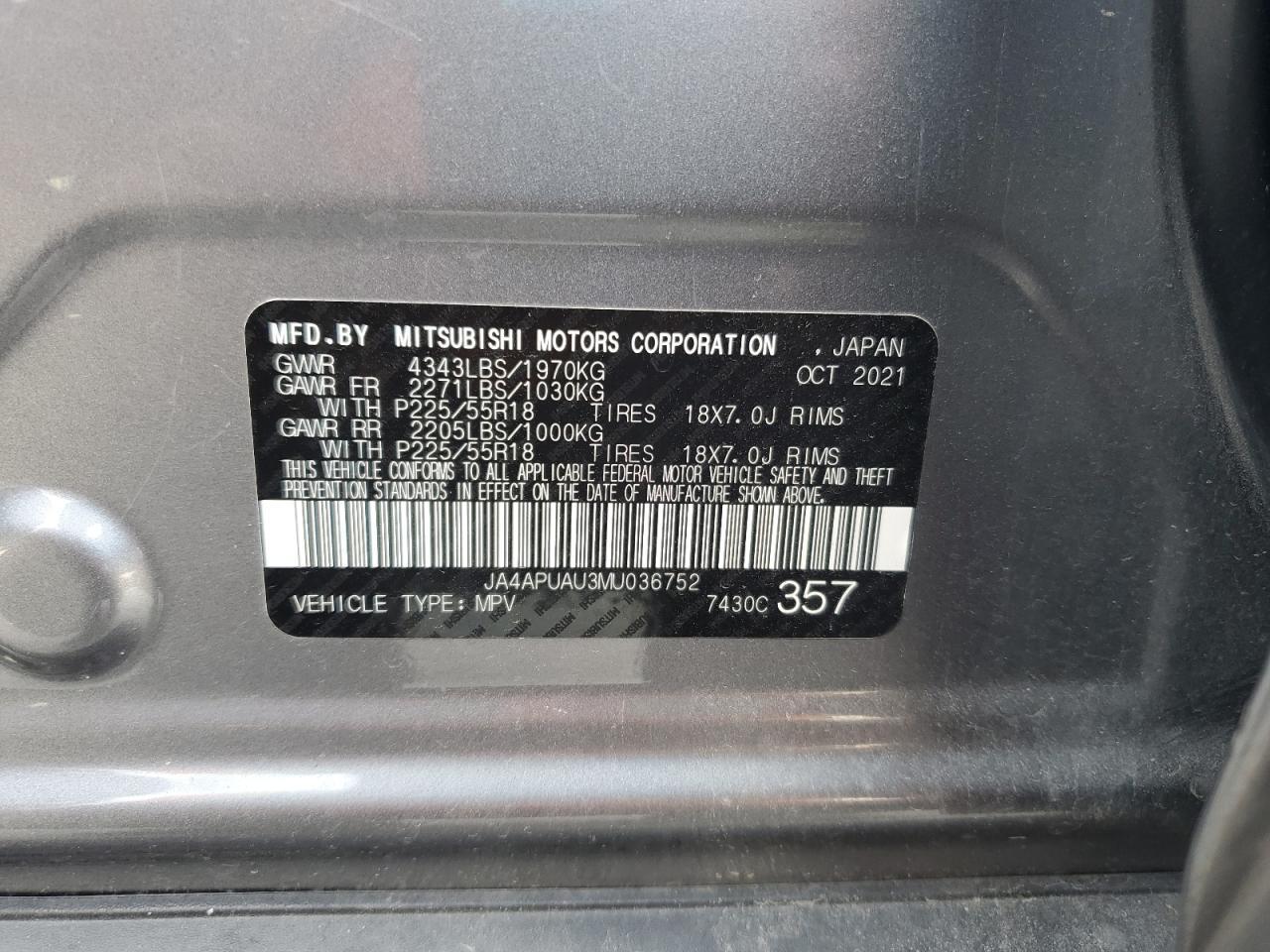 2021 MITSUBISHI Outlander Sport
