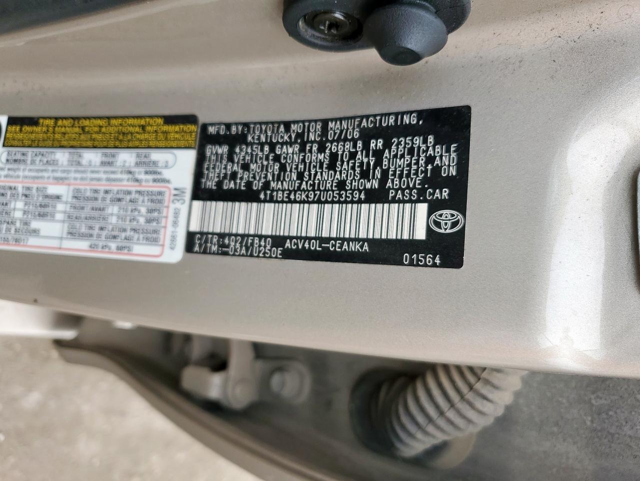 2007 TOYOTA CAMRY