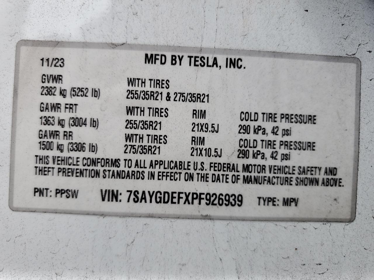 2023 TESLA MODEL Y