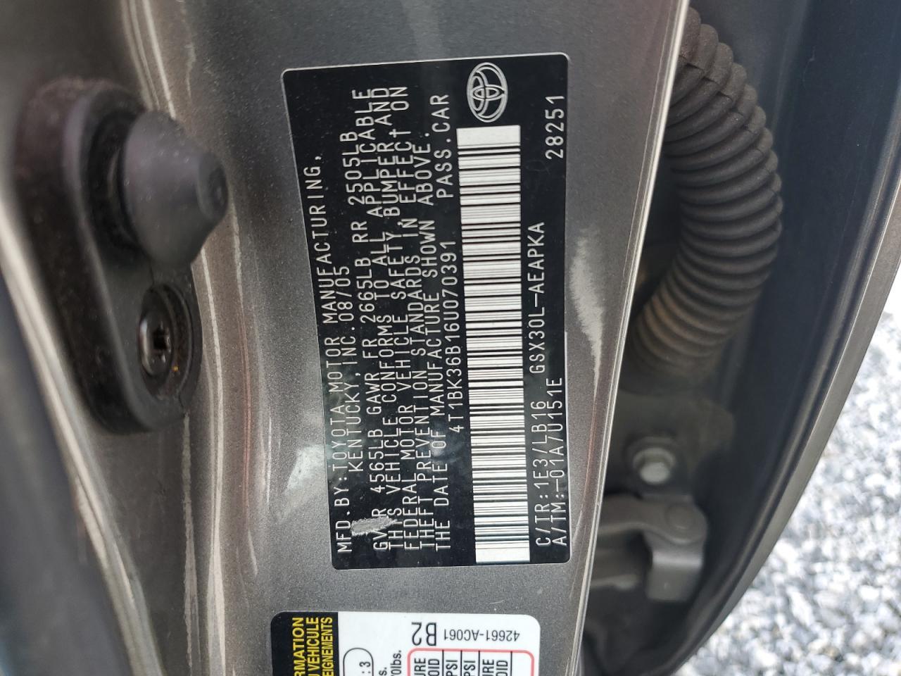 2006 TOYOTA Avalon