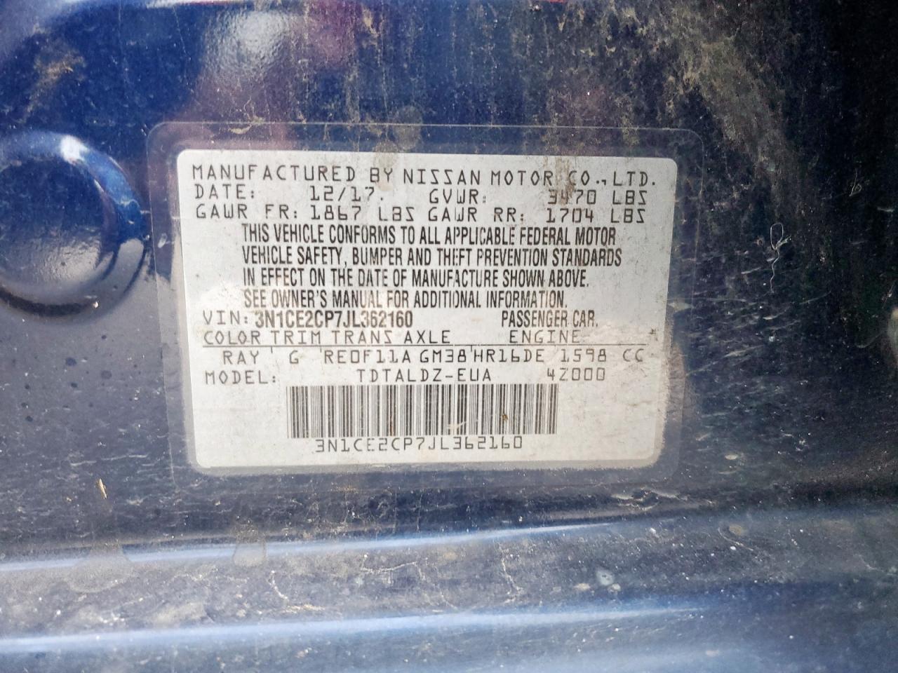 2018 NISSAN Versa Note
