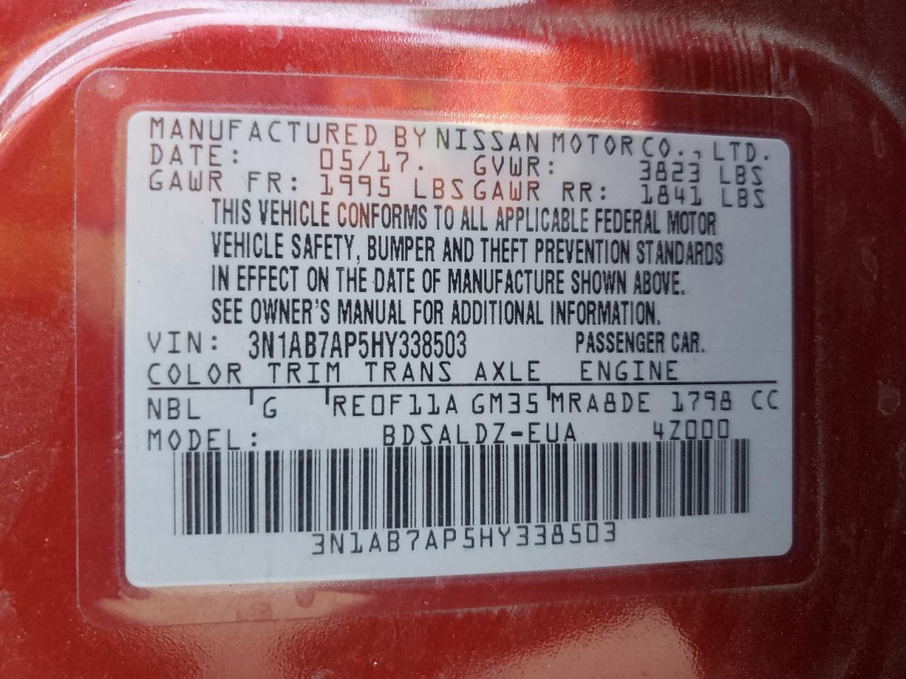 2017 NISSAN SENTRA