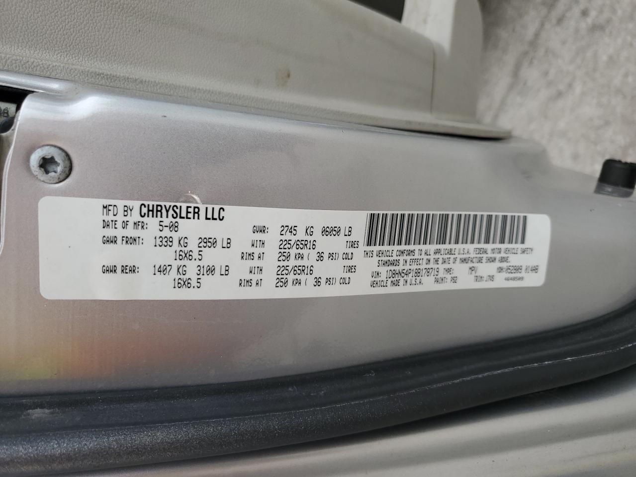 2008 DODGE GRAND CARAVAN