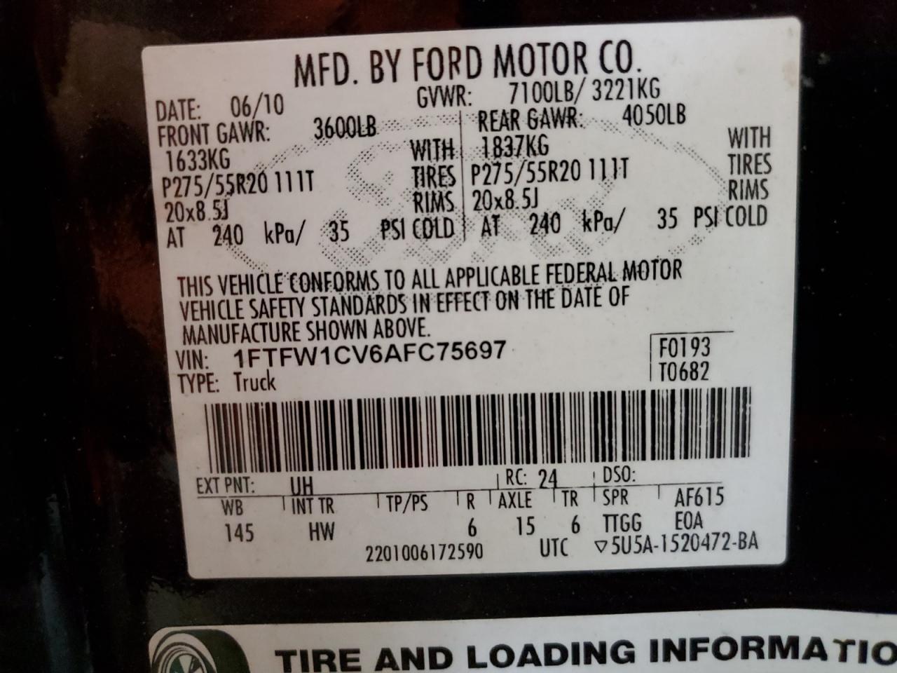 2010 FORD F-150