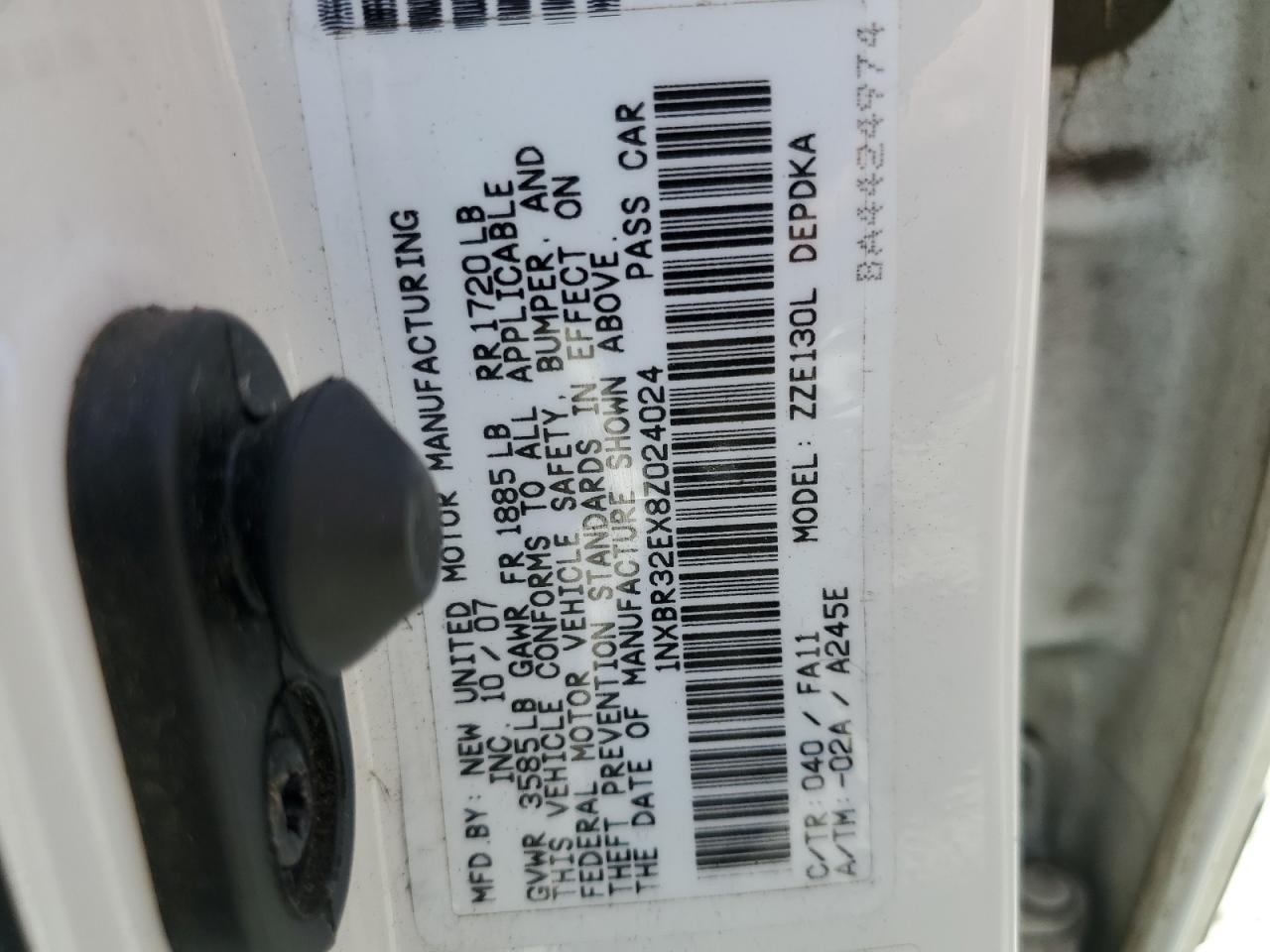 2008 TOYOTA COROLLA