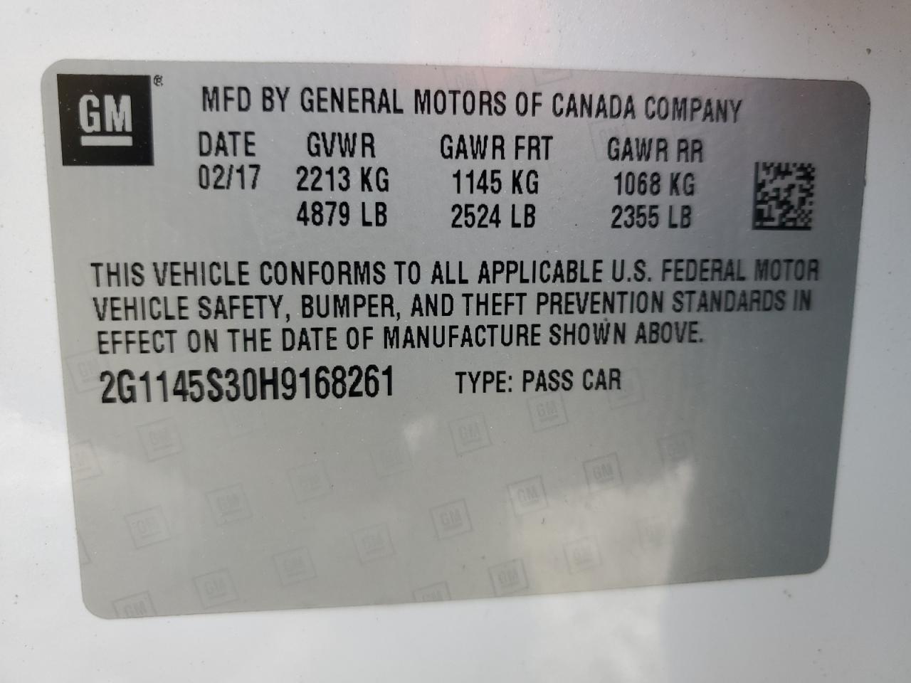 2017 CHEVROLET IMPALA