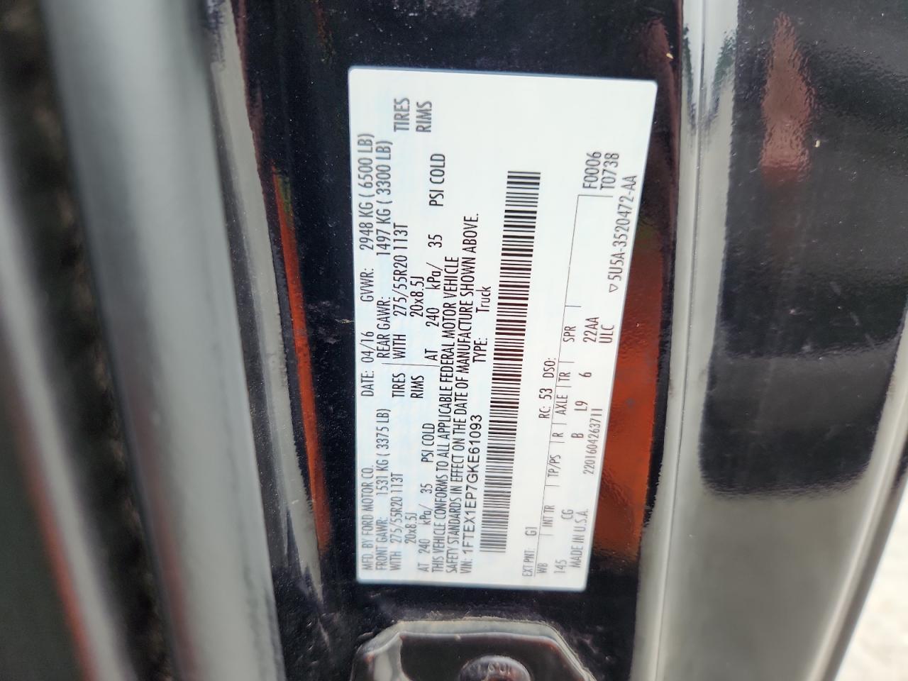 2016 FORD F-150