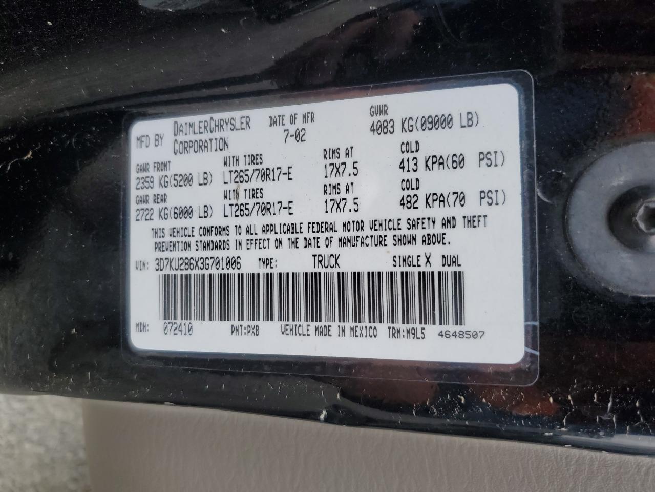2003 DODGE Ram 2500