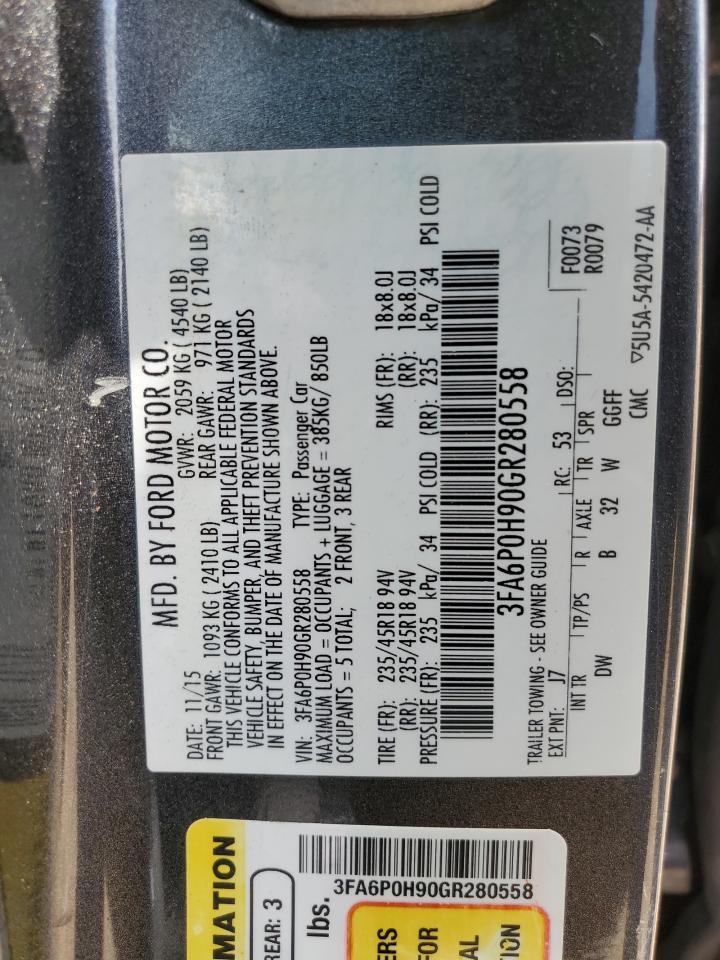 2016 FORD FUSION