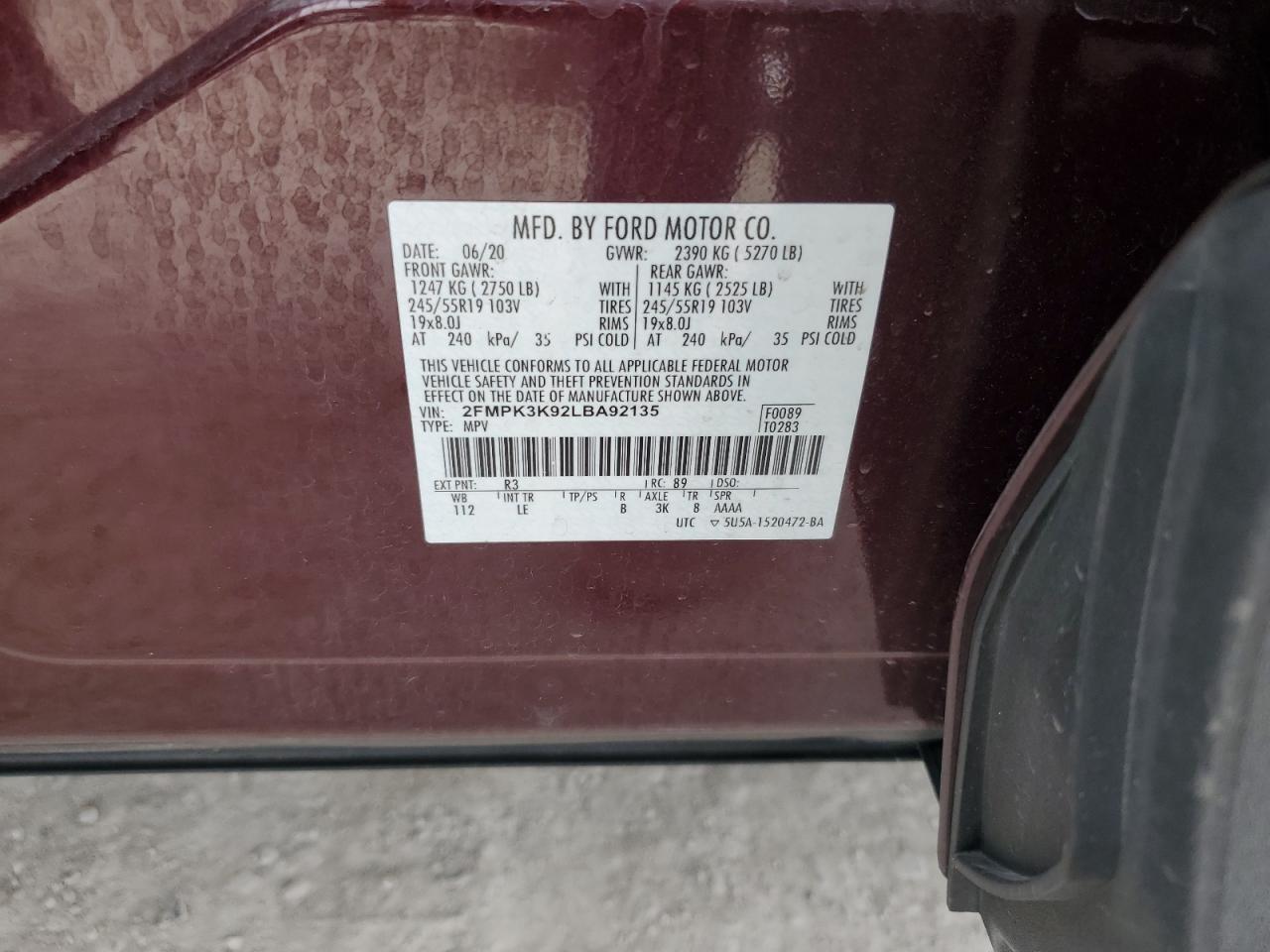 2020 FORD EDGE