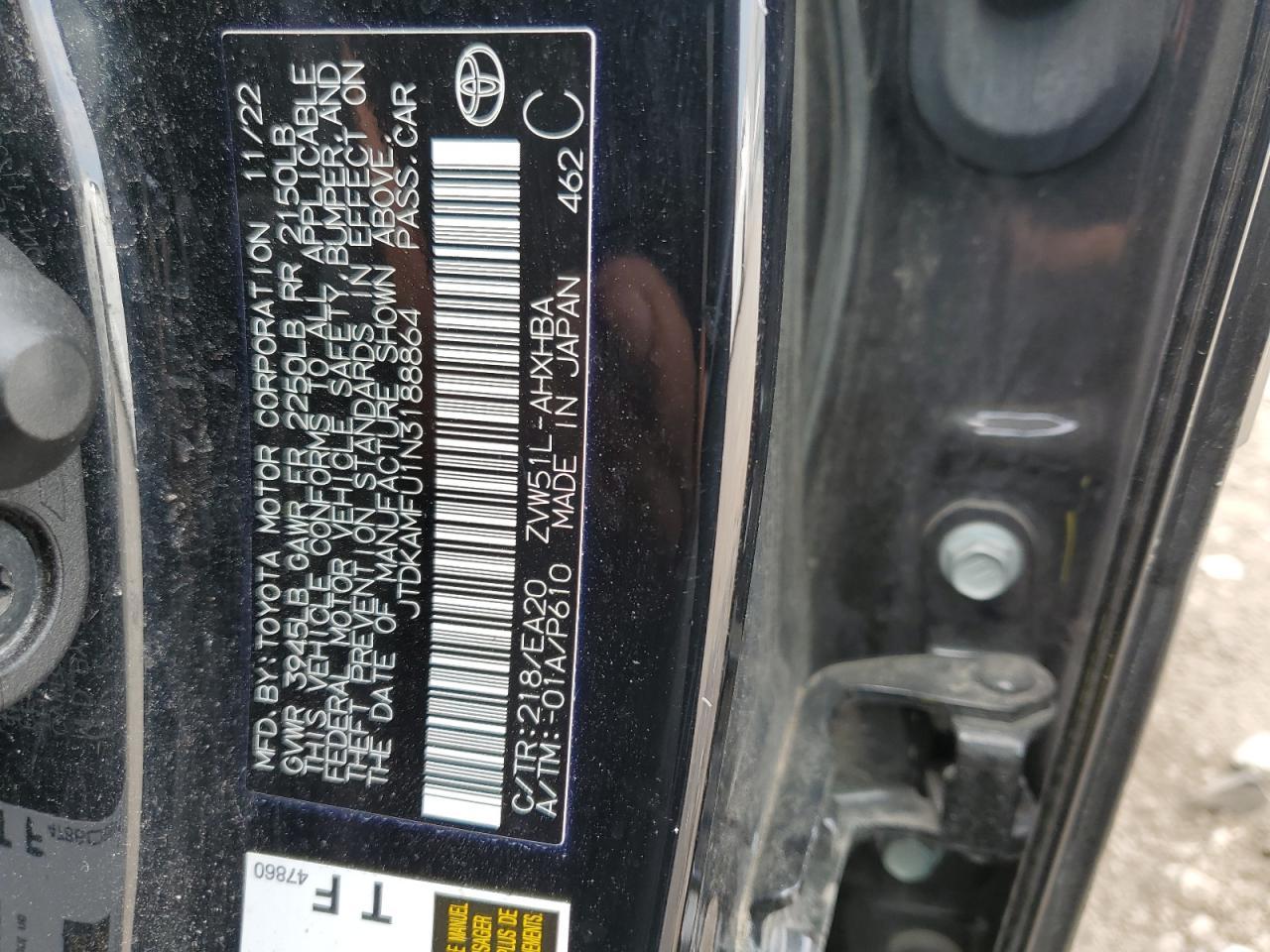 2022 TOYOTA PRIUS