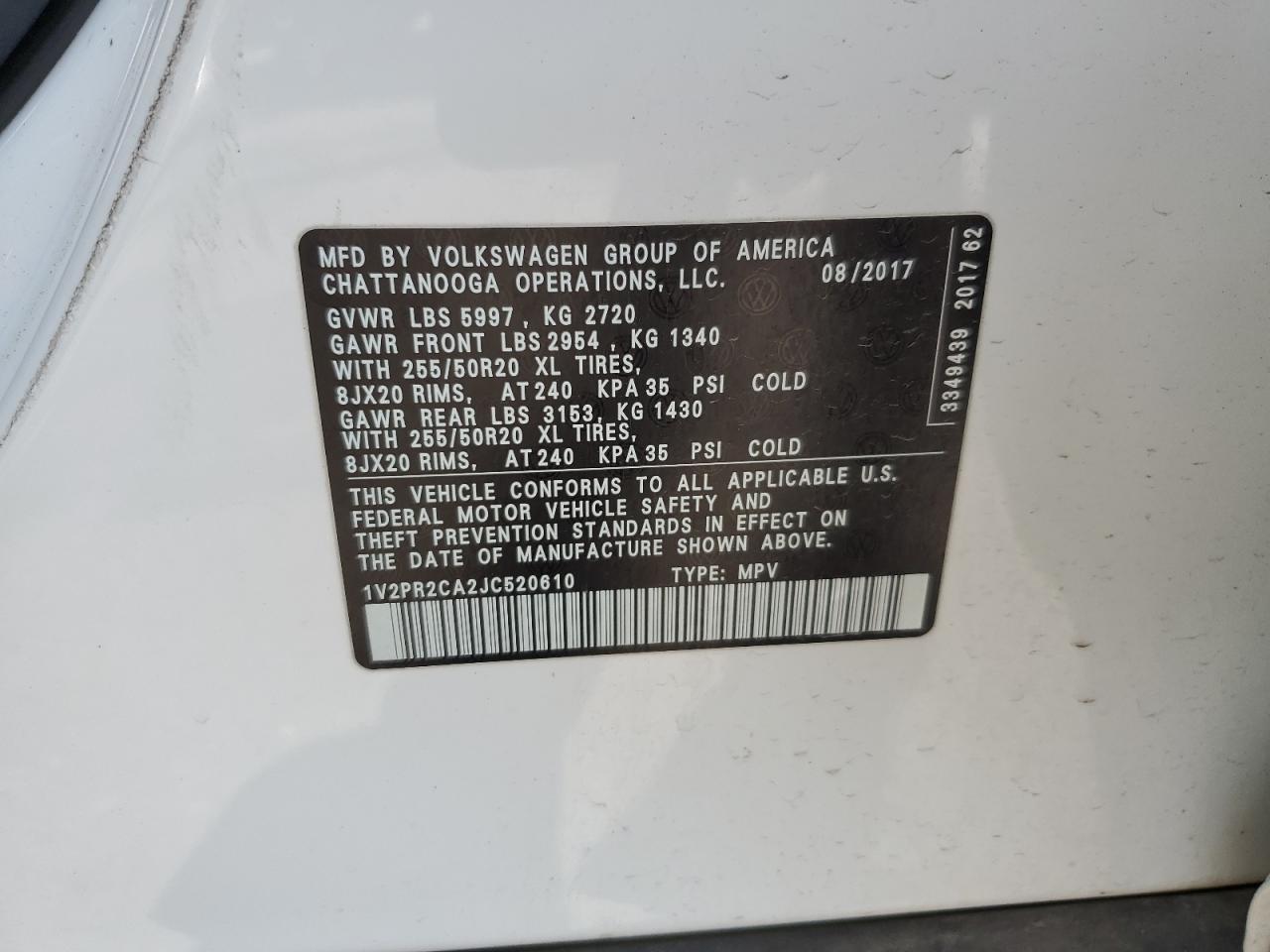 2018 VOLKSWAGEN ATLAS