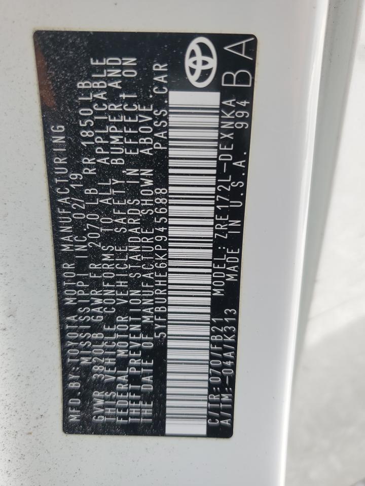 2019 TOYOTA COROLLA