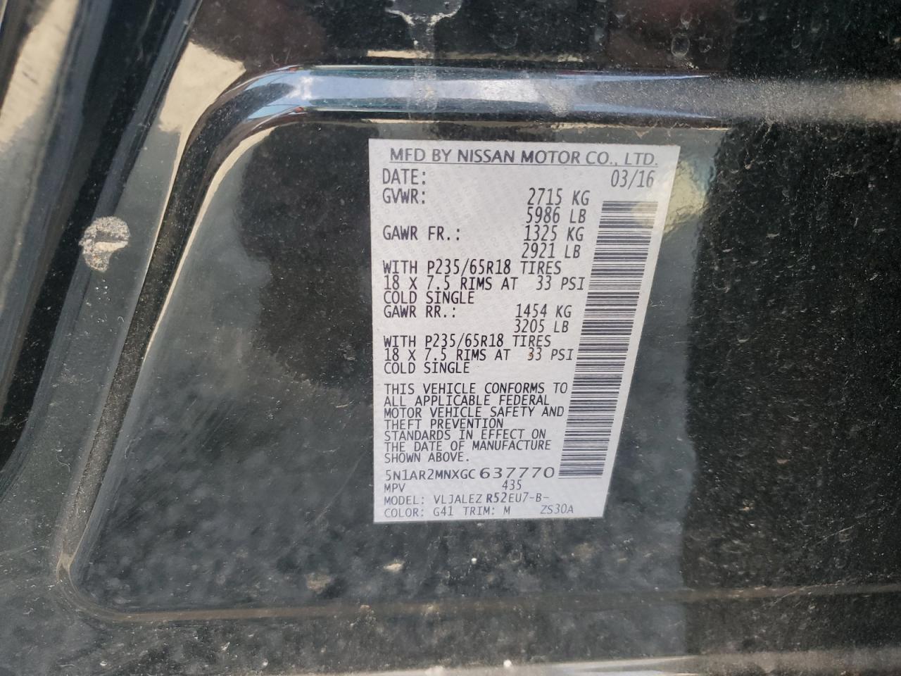 2016 NISSAN PATHFINDER