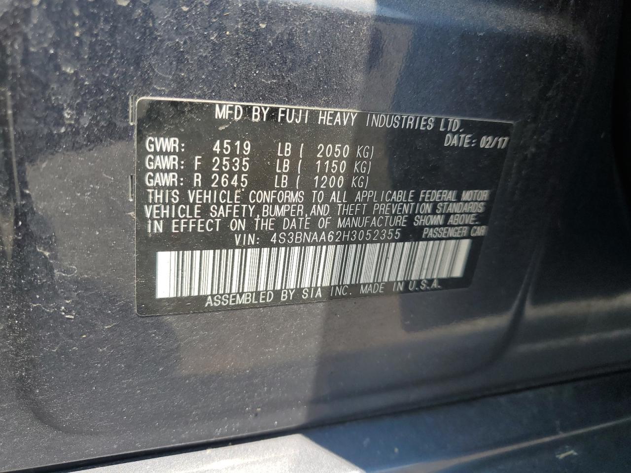 2017 SUBARU Legacy