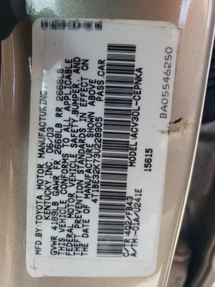2003 TOYOTA CAMRY