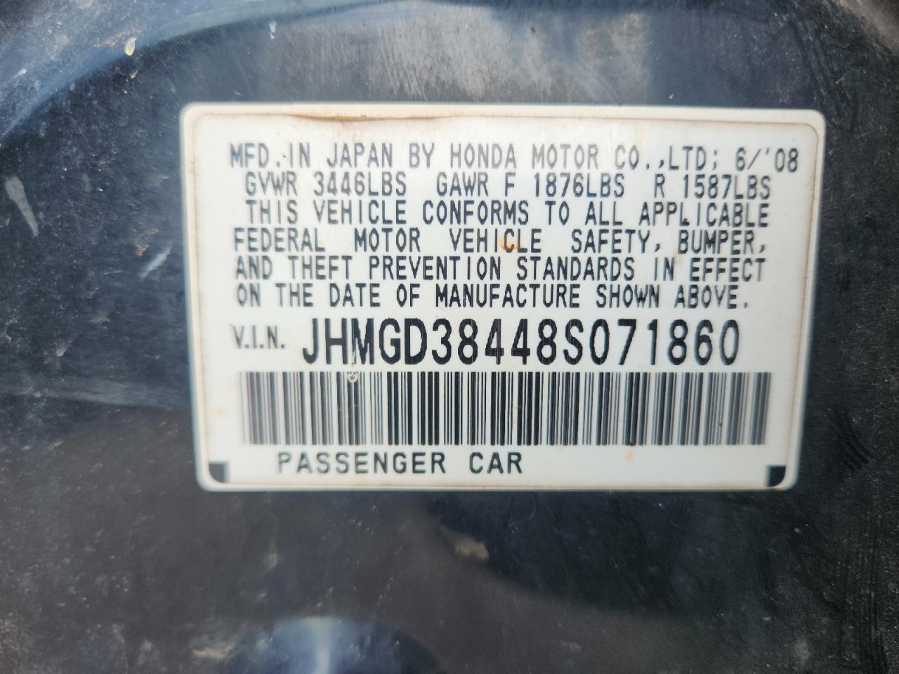 2008 HONDA FIT