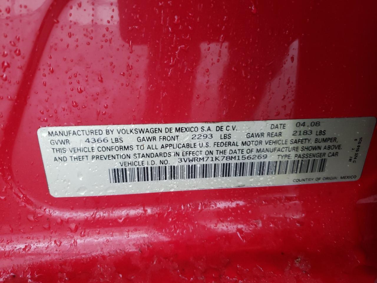 2008 VOLKSWAGEN JETTA