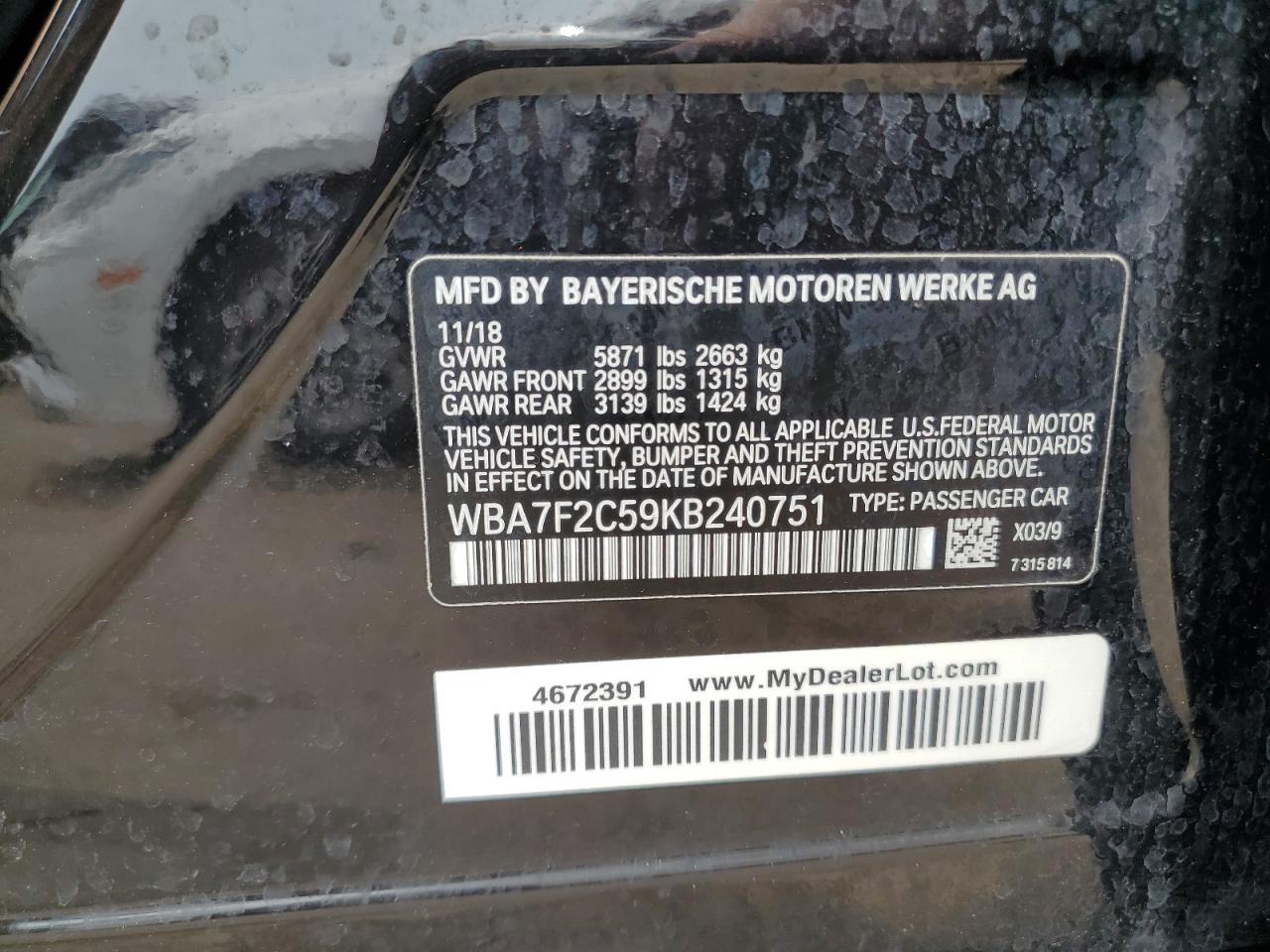 2019 BMW 7 series
