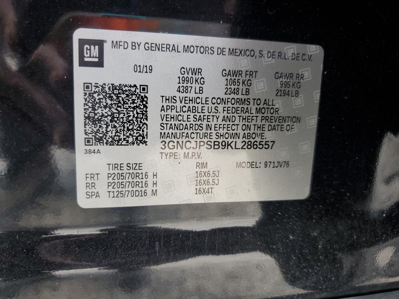 2019 CHEVROLET TRAX