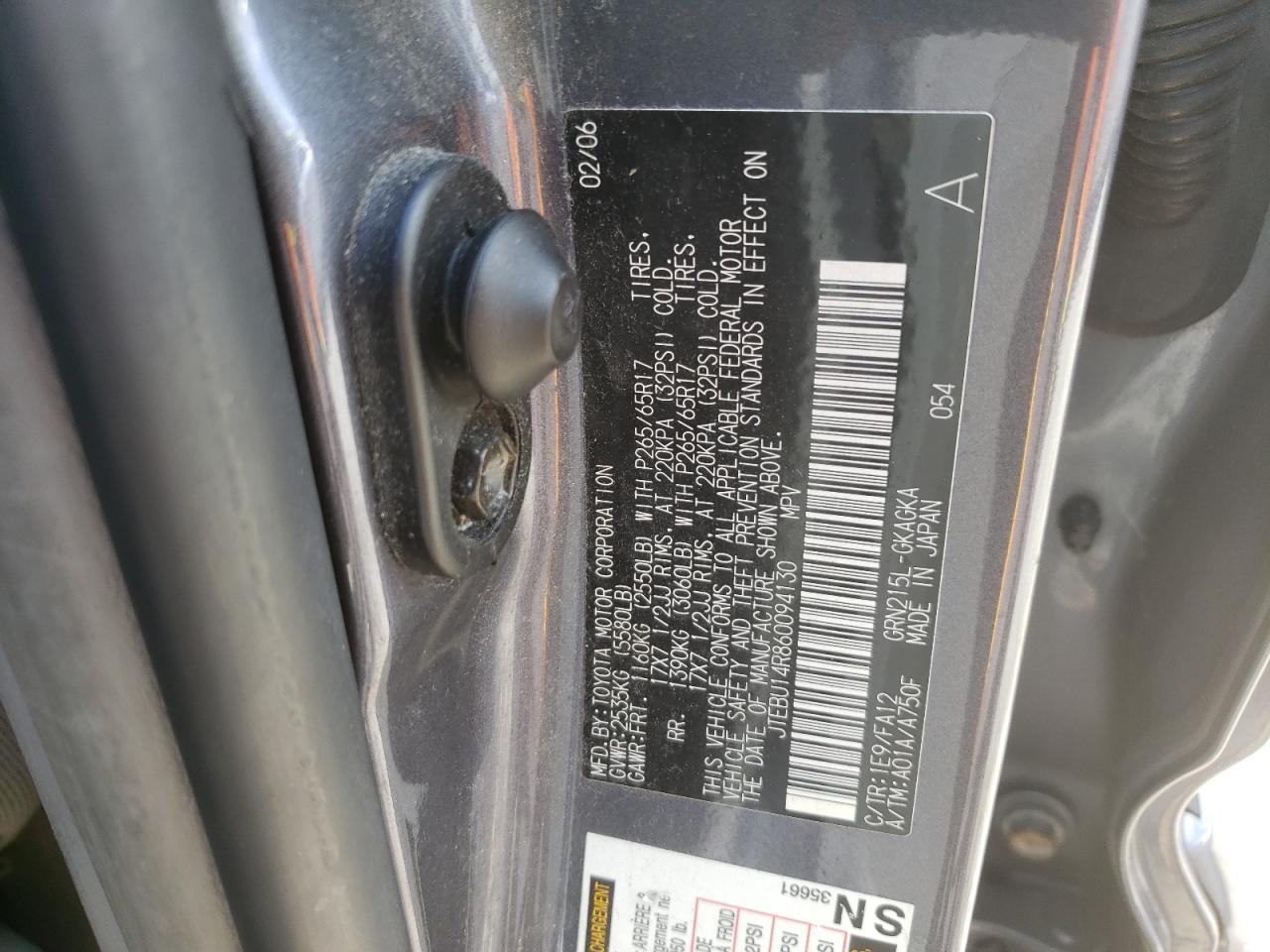 2006 TOYOTA 4Runner