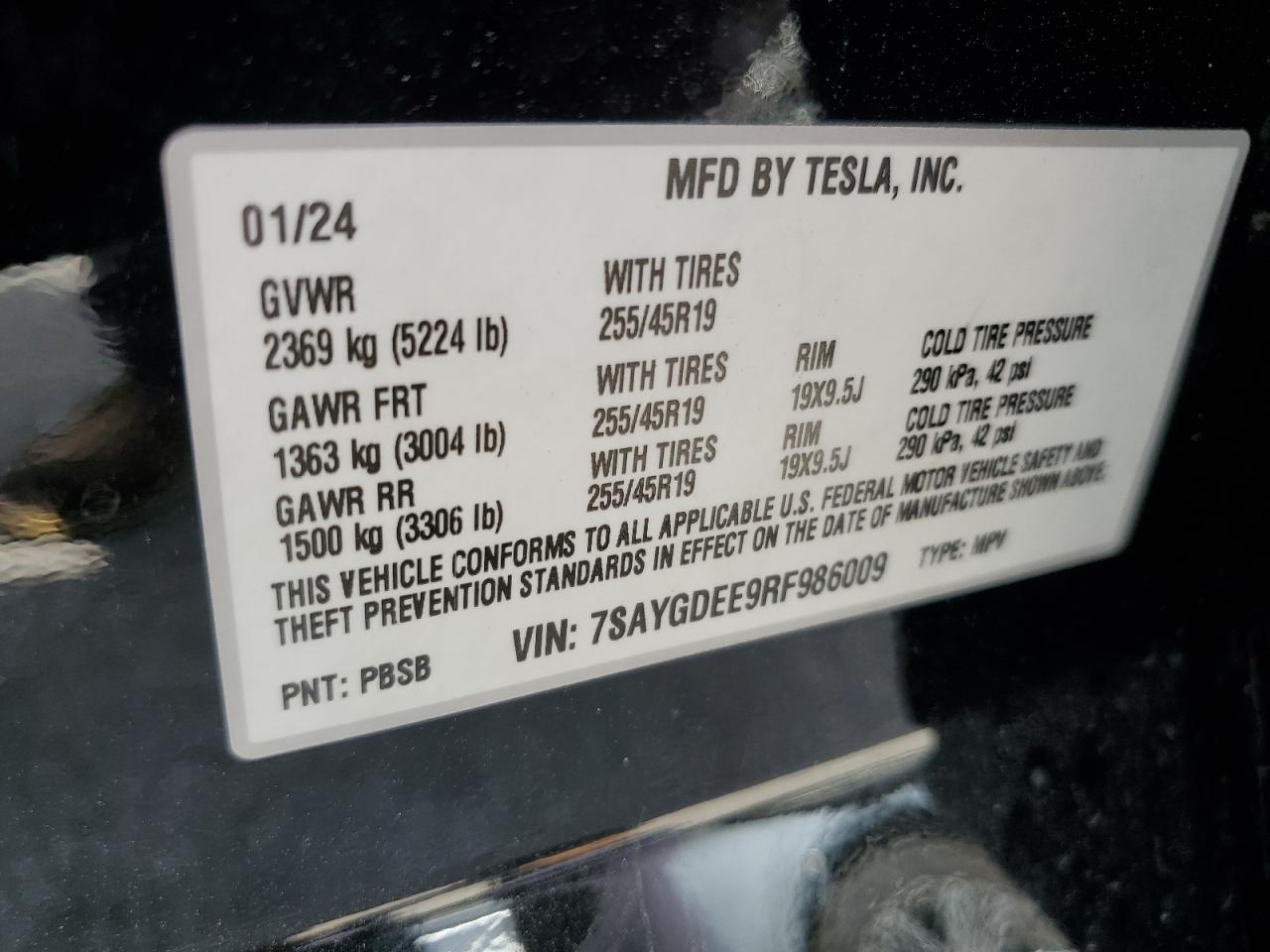 2024 TESLA MODEL Y
