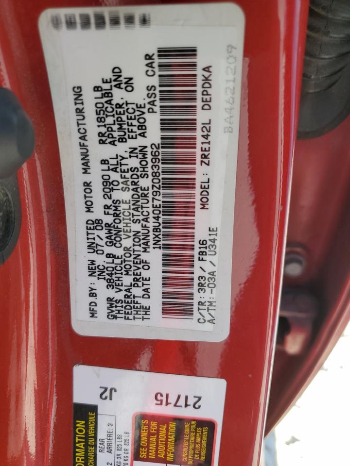 2009 TOYOTA COROLLA