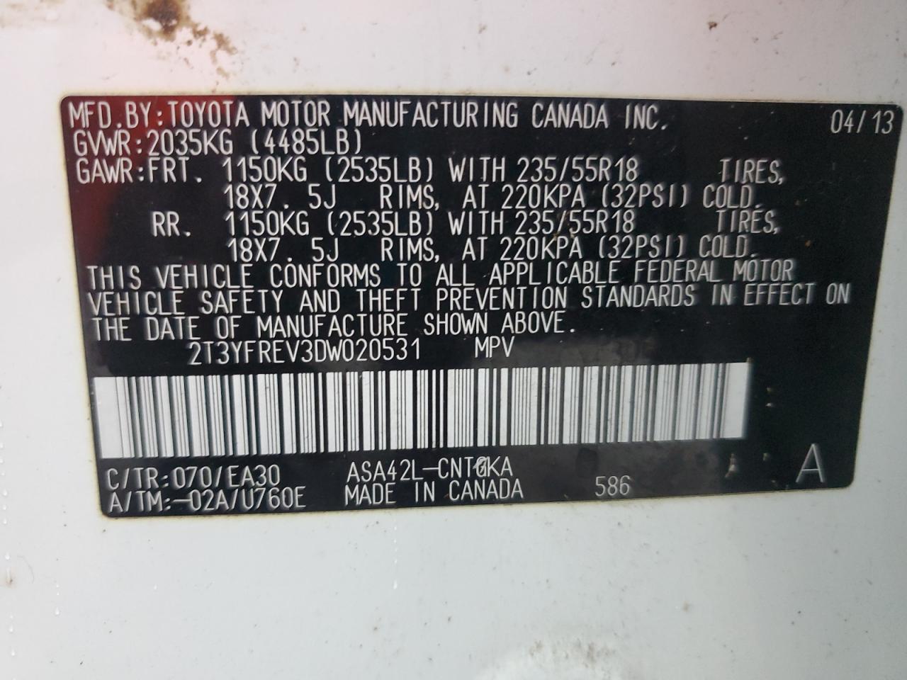 2013 TOYOTA RAV4