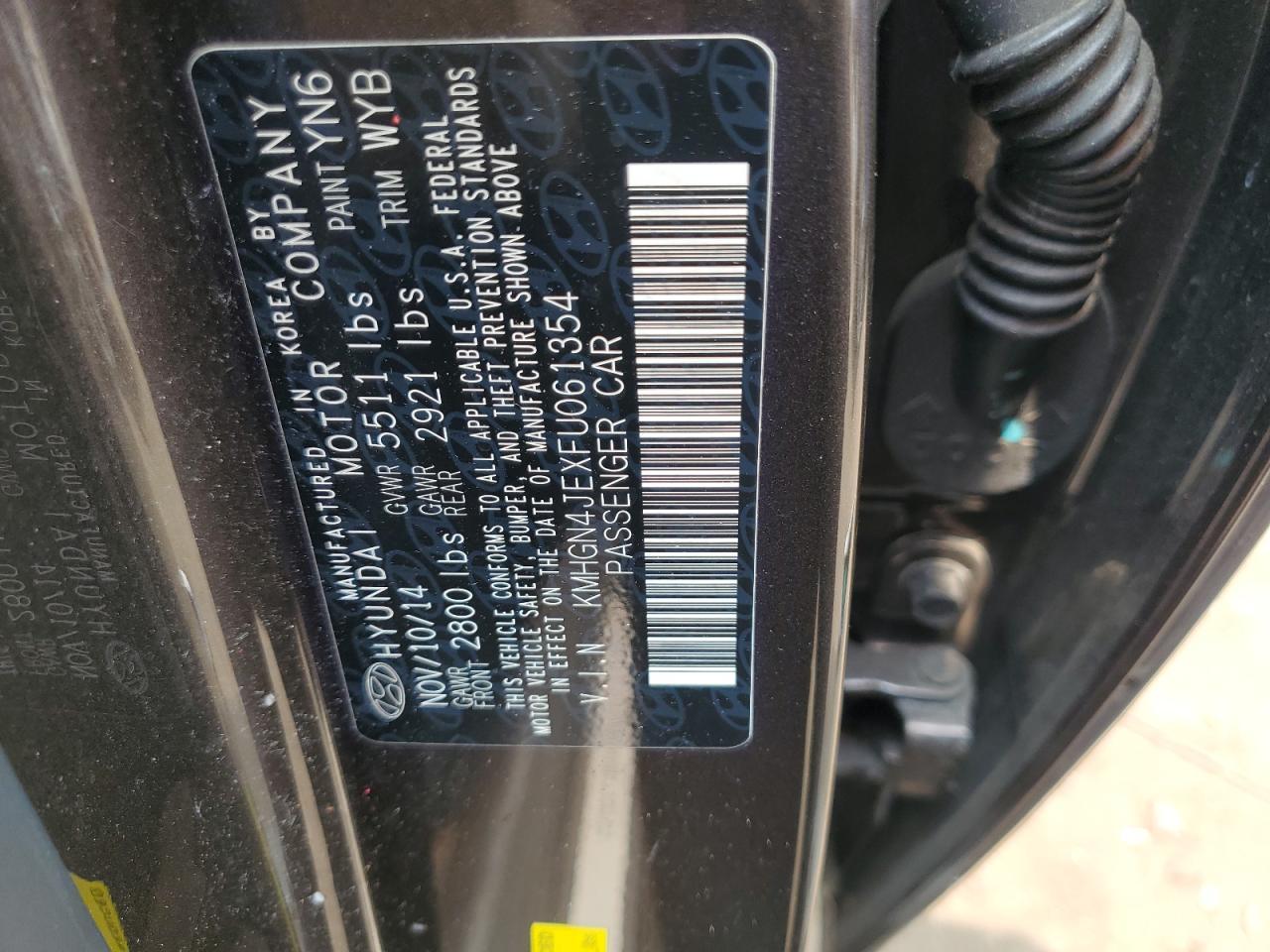 2015 HYUNDAI GENESIS