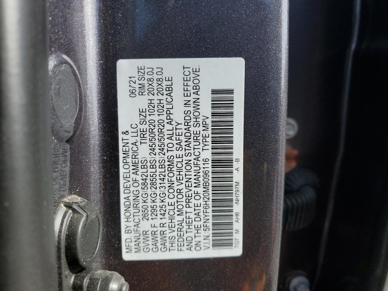 2021 HONDA PILOT