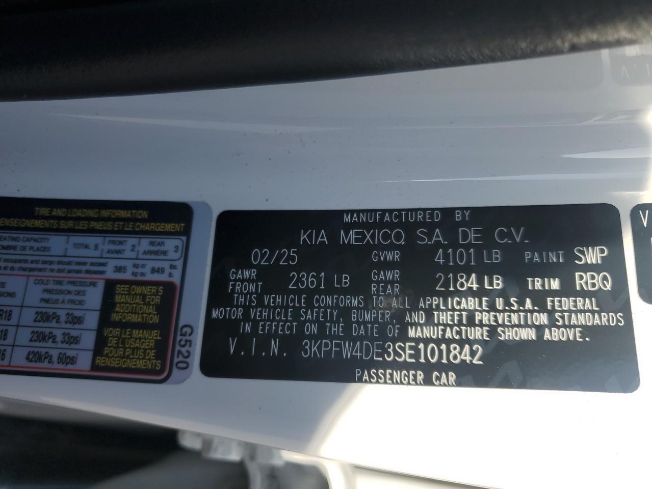 2025 KIA K4