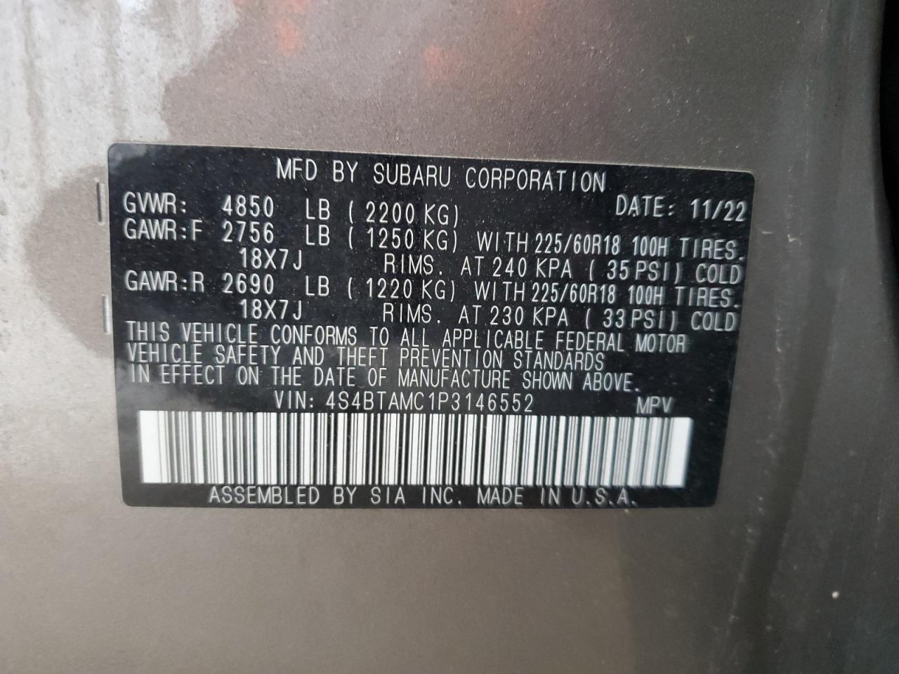 2023 SUBARU Outback