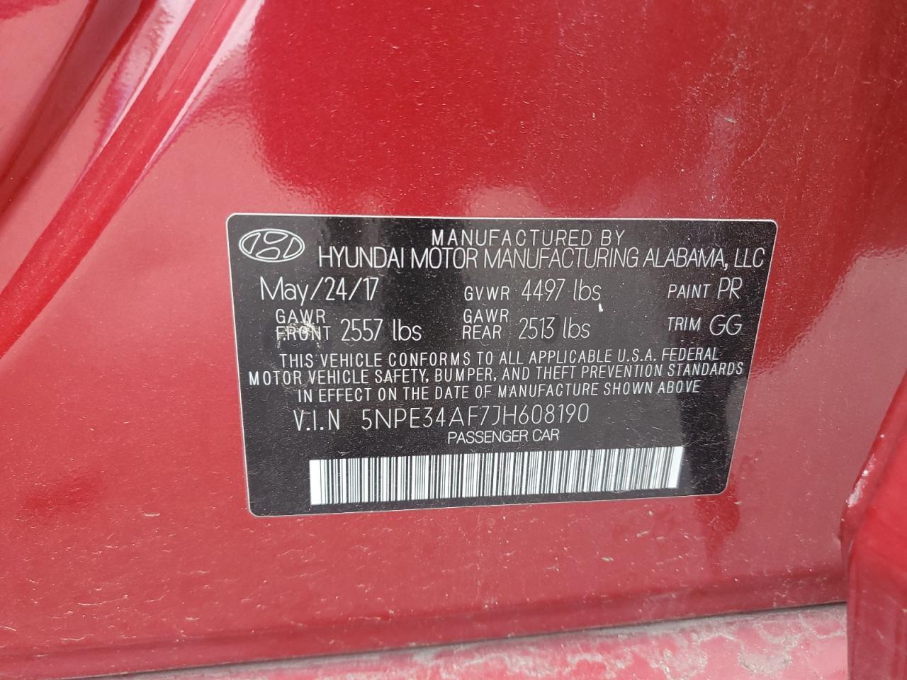 2018 HYUNDAI SONATA