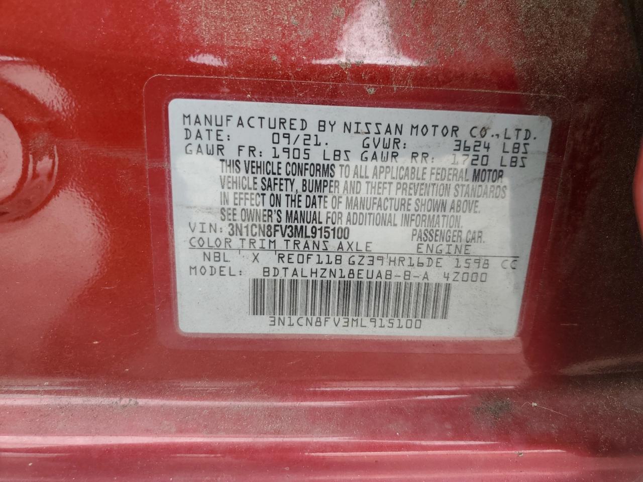 2021 NISSAN VERSA