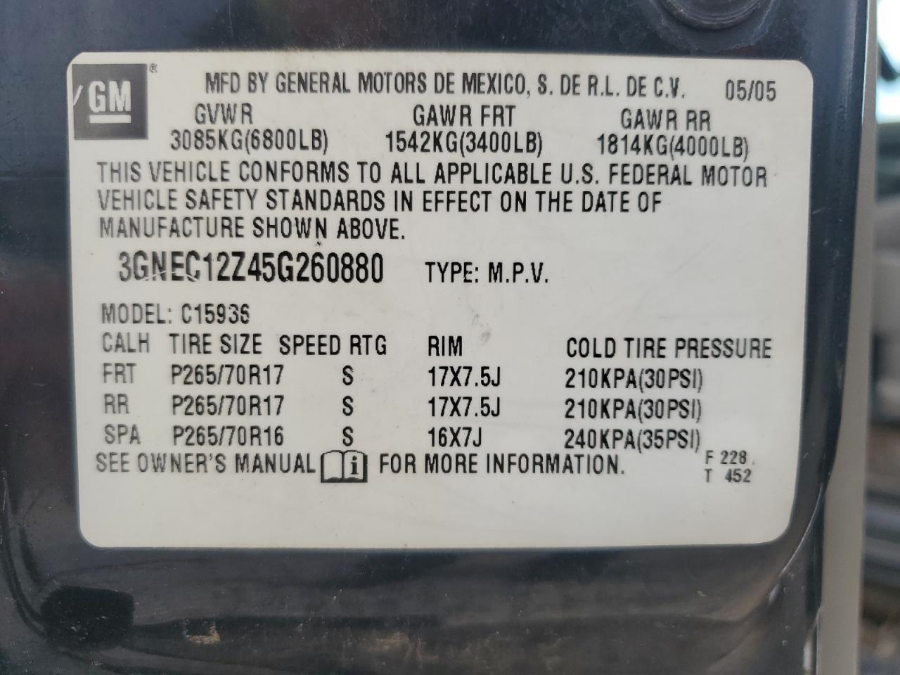 2005 CHEVROLET Avalanche