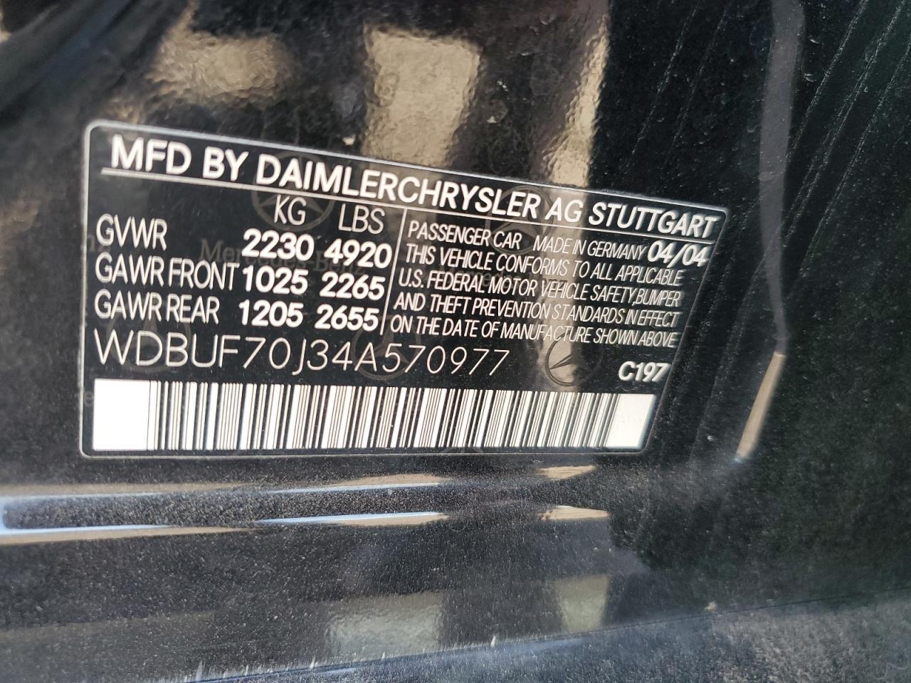 2004 MERCEDES-BENZ E-Class
