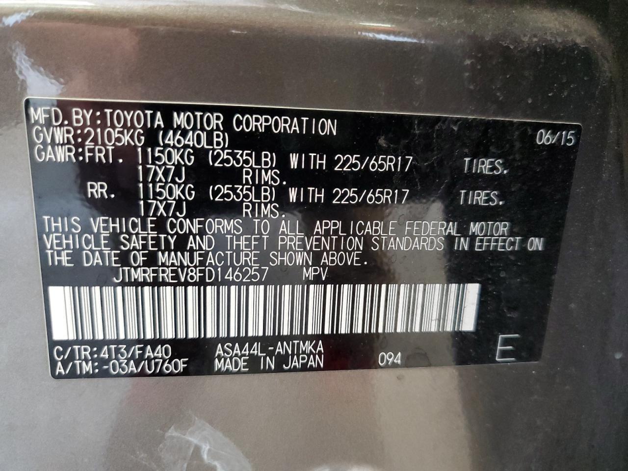 2015 TOYOTA RAV4
