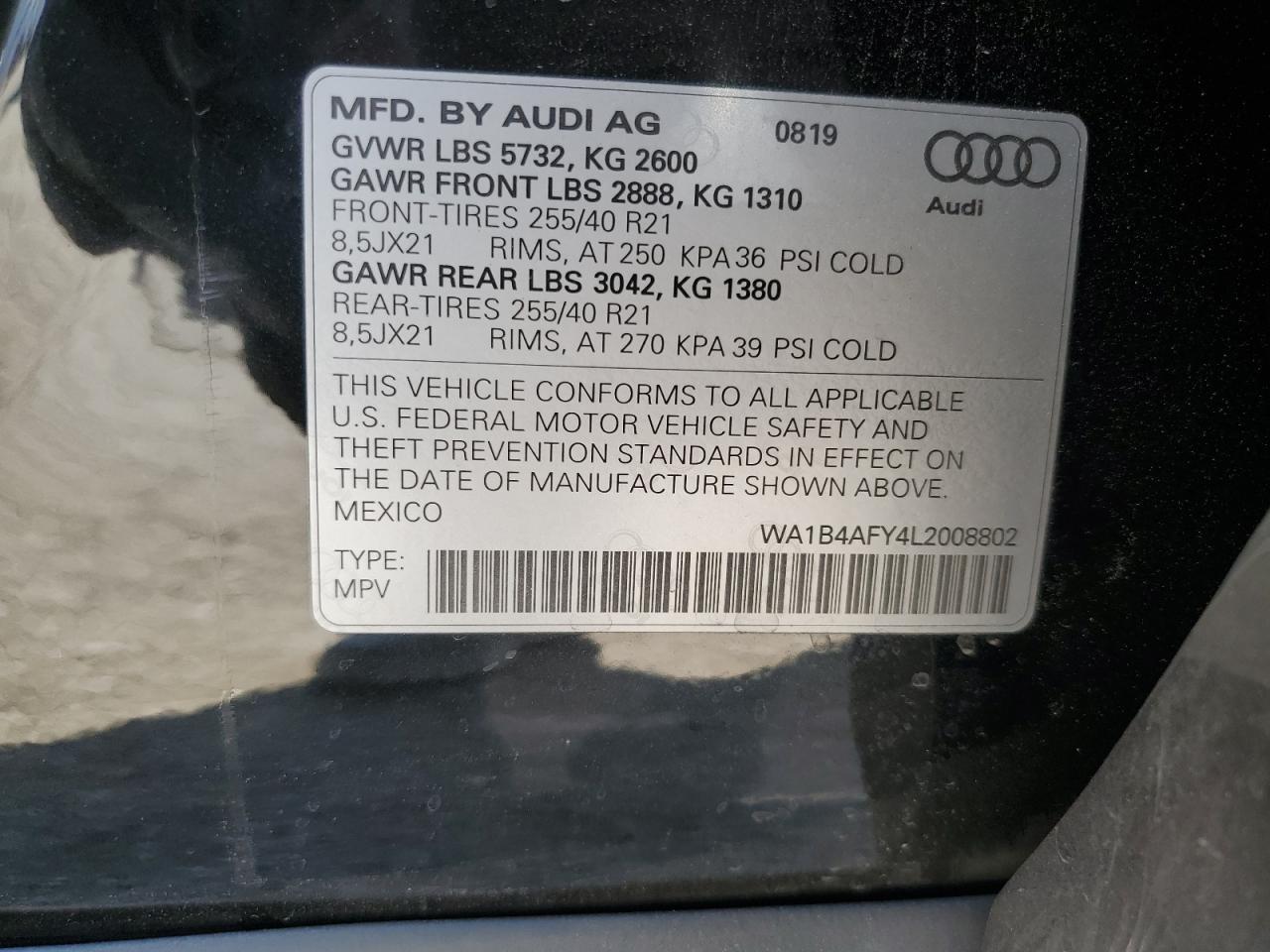 2020 AUDI SQ5