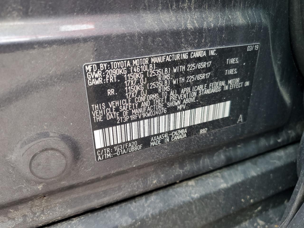 2019 TOYOTA RAV4